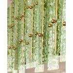 Contemporary Modern Italian Green“Tropical” Murano Glass Gold Round Chandelier by Simoeng - Image 5