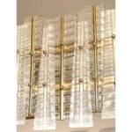 Contemporary Modern Italian “Tropical” Murano Glass Gold Round Chandelier by Simoeng - Image 5