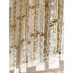 Contemporary Modern Italian “Tropical” Murano Glass Gold Round Chandelier by Simoeng - Image 3