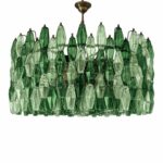 Oversized Contemporary Murano Glass Poliedro Chandelier in Burnished Venini Style by Simoeng - Image 5